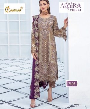COSMOS 2406 AAYRA VOL 24 PAKISTANI SUITS IN INDIA