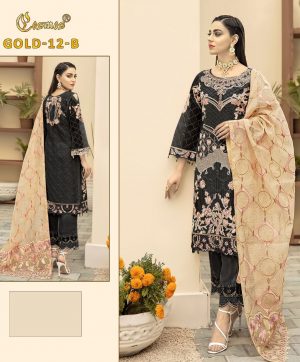 COSMOS GOLD 12 BLACK PAKISTANI SUITS IN INDIA