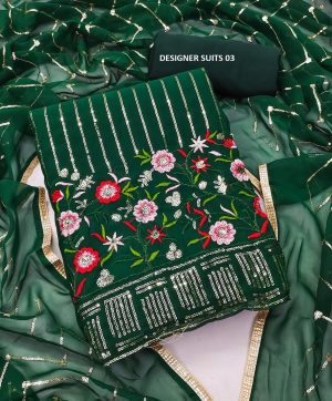 DESIGNER SUITS SEQUENCE WORK GEORGETTE FABRIC 03