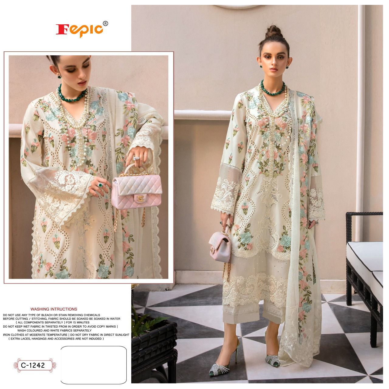 FEPIC C 1242 A ROSEMEEN PAKISTANI SUITS IN INDIA