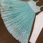 HK 1472 SKY BLUE READYMADE GOWN MANUFACTURER