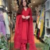 HK 1478 RED READYMADE GOWN WHOLESALER