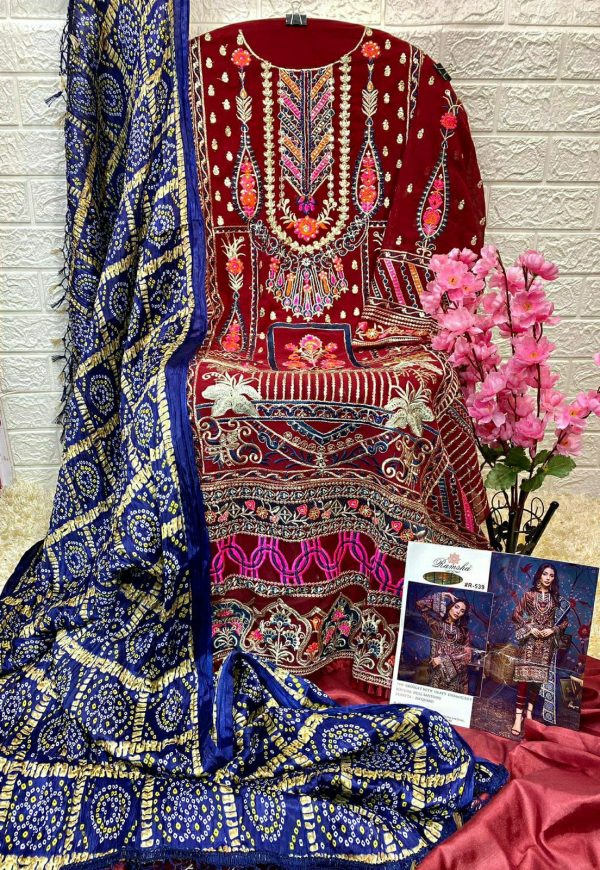 RAMSHA FASHION R 539 PAKISTANI SUITS IN LOWEST PRICE