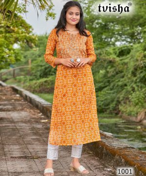 BLUE HILLS KURTI WITH EMBROIDERY WORK 1001