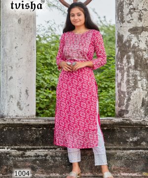 BLUE HILLS KURTI WITH EMBROIDERY WORK 1004