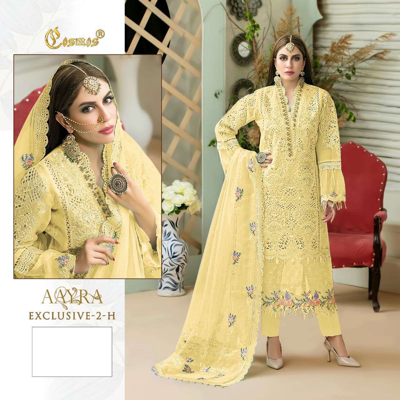 COSMOS AAYRA EXCLUSIVE 2 H PAKISTANI SUITS IN INIDA
