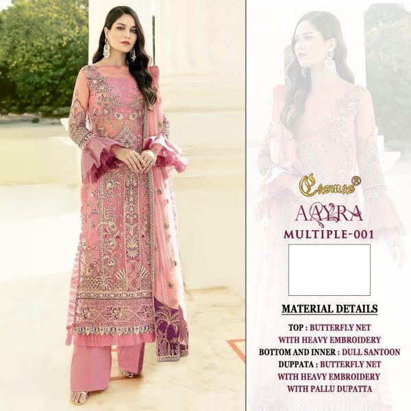 COSMOS AAYRA MULTIPLE 001 PAKISTANI SUITS IN INDIA