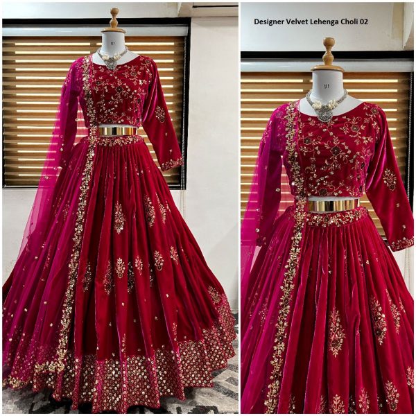 Wedding Wear Bridal Velvet Designer Lehenga at Rs 6500 in Delhi | ID:  24059347788
