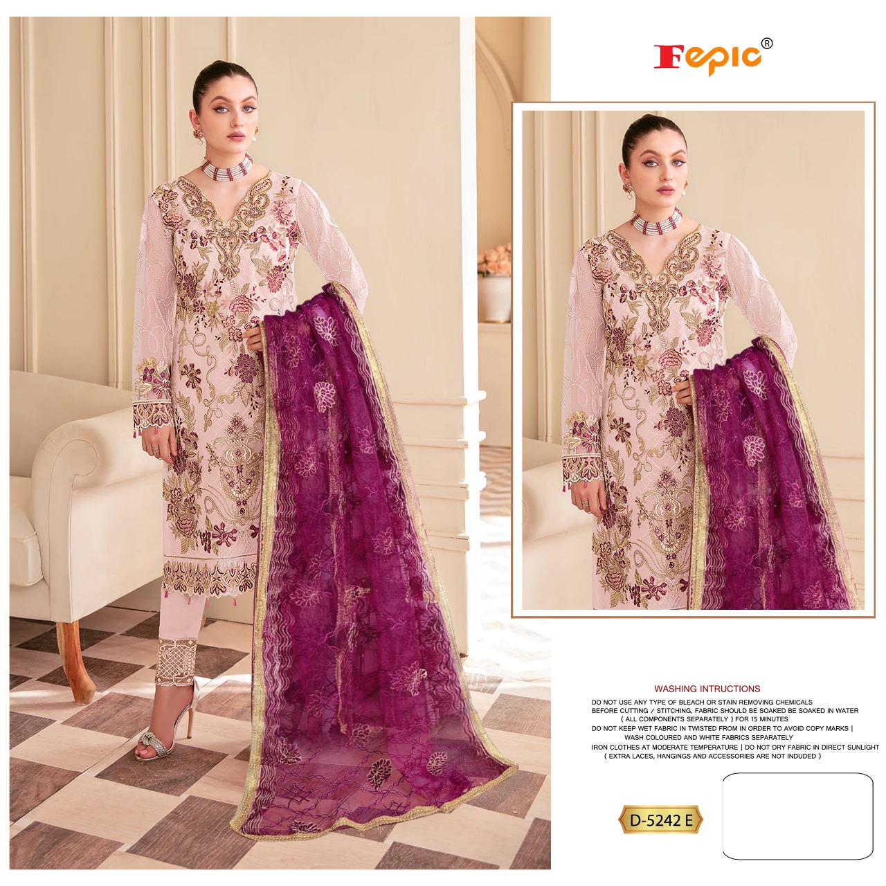 FEPIC D 5242 E ROSEMEEN PAKISTANI SUITS IN INDIA