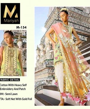 MARIYAH DESIGNER M 154 PAKISTANI SUITS IN LOWEST PRICE