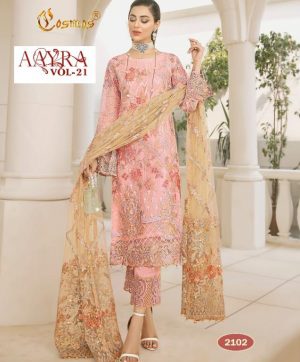 COSMOS 2102 AAYRA VOL 21 PAKISTANI SUITS IN INDIA