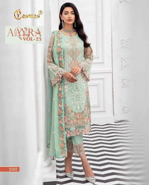 COSMOS 2502 AAYRA VOL 25 PAKISTANI SUITS IN INDIA