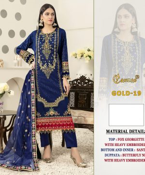 COSMOS GOLD 19 PAKISTANI SUITS IN INDIA
