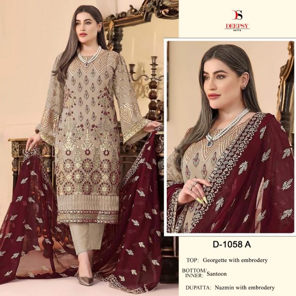 DEEPSY SUITS D 1058 A PAKISTANI SUITS IN INDIA