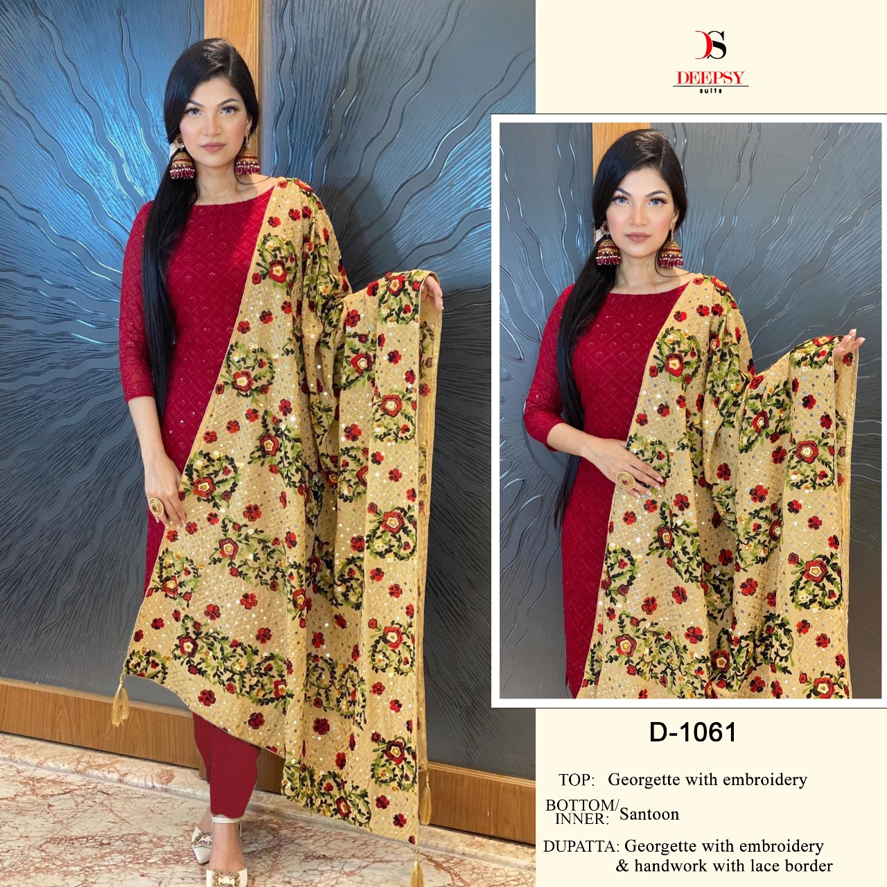 DEEPSY SUITS D 1061 PAKISTANI SUITS IN INDIA