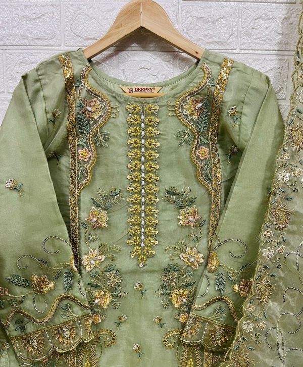 DEEPSY SUITS D 303 GREEN READYMADE SUITS IN INDIA