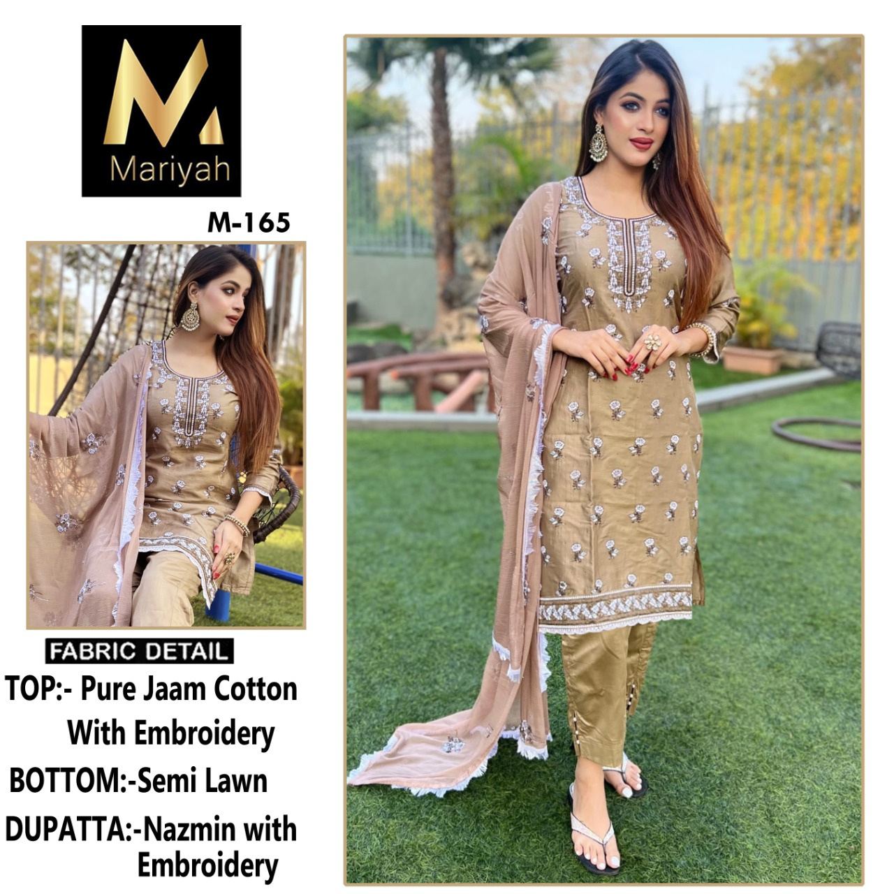 Buy Beige Georgette Embroidered Salwar Suit For Women Online at Best Prices  in India - JioMart.