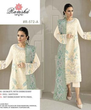 RAMSHA FASHION R 572 A PAKISTANI SUITS IN INDIA