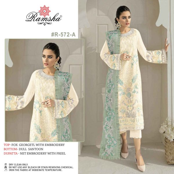 RAMSHA FASHION R 572 A PAKISTANI SUITS IN INDIA
