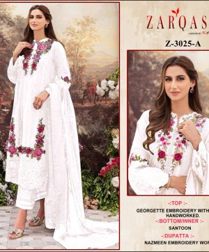 ZARQASH Z 3025 A PAKISTANI SUITS IN INDIA
