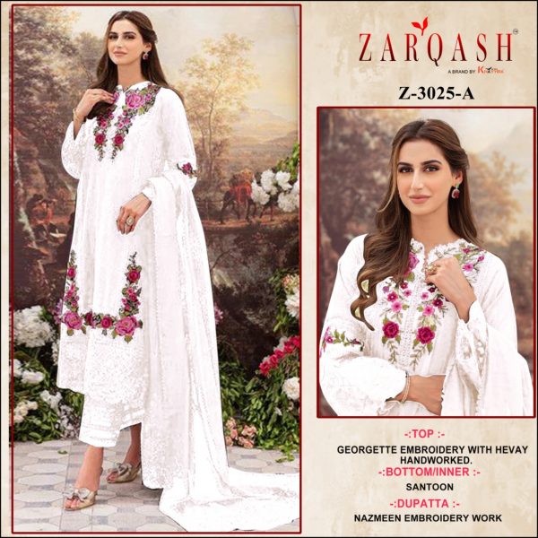 ZARQASH Z 3025 A PAKISTANI SUITS IN INDIA