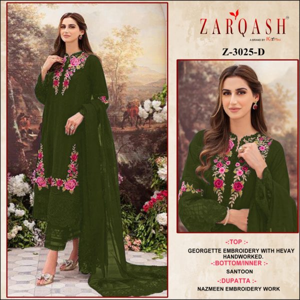 ZARQASH Z 3025 D PAKISTANI SUITS IN INDIA