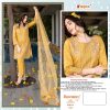 FEPIC CN 550 YELLOW CRAFTED NEEDLE READYMADE TUNIC