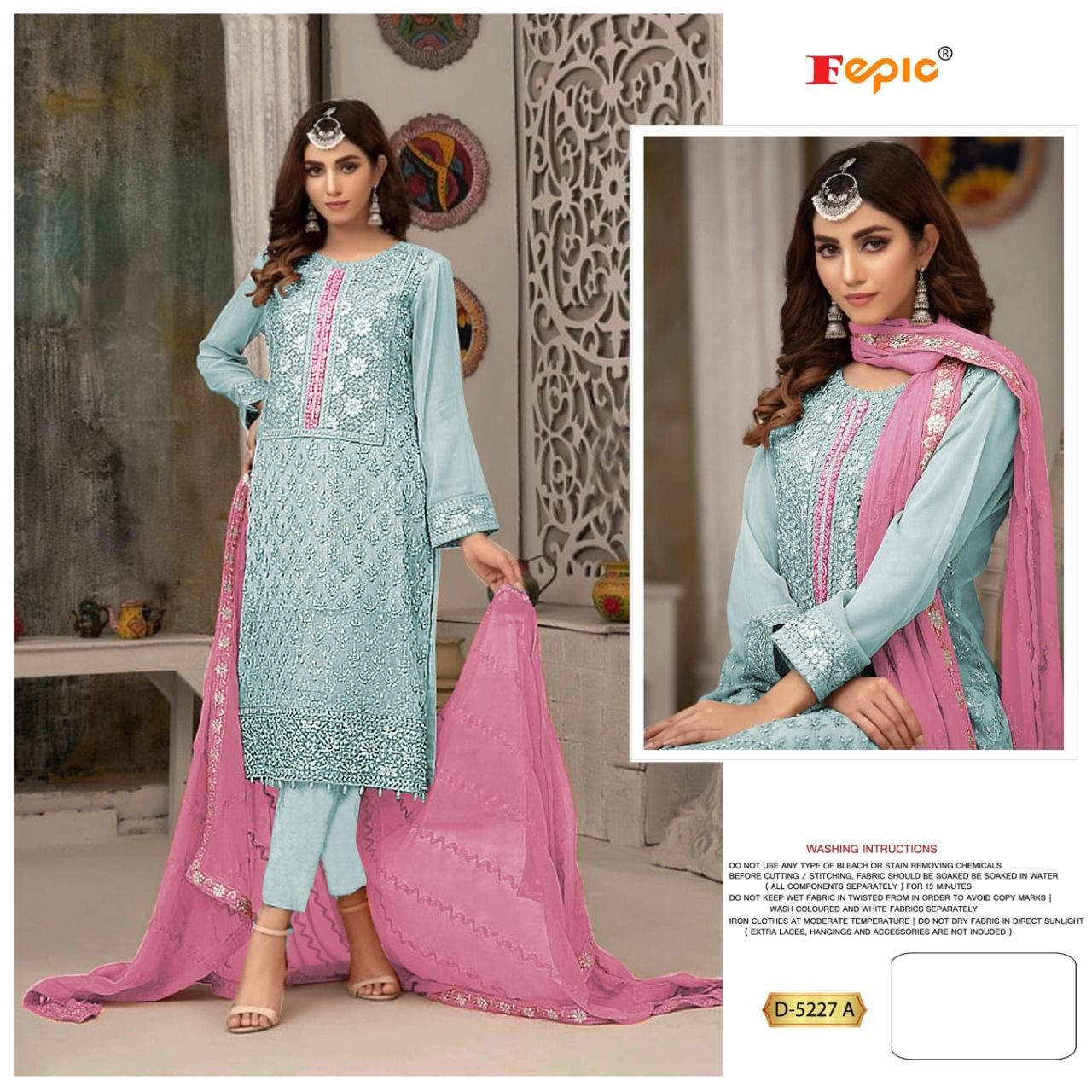 FEPIC D 5227 A ROSEMEEN PAKISTANI SUITS IN INDIA