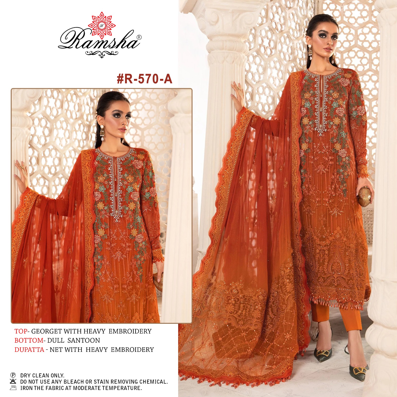 RAMSHA FASHION R 570 A PAKISTANI SUITS IN INDIA