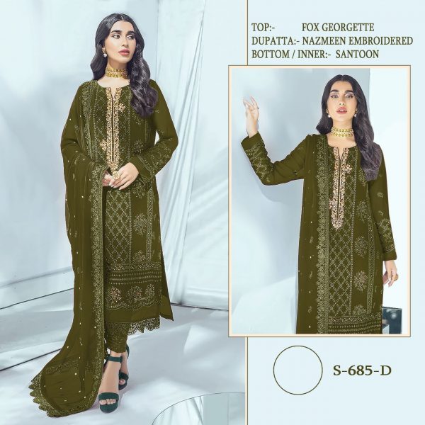 SHREE FABS S 685 D PAKISTANI SUITS IN INDIA