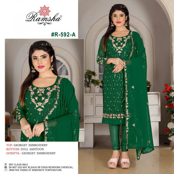 RAMSHA FASHION R 592 A PAKISTANI SUITS IN INDIA