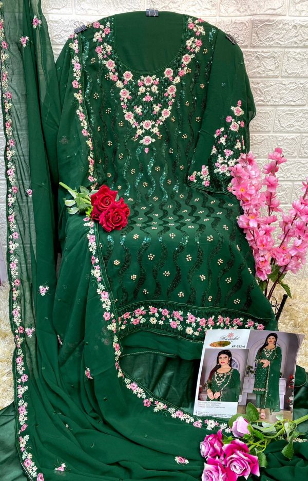 RAMSHA FASHION R 592 A PAKISTANI SUITS IN INDIA