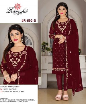 RAMSHA FASHION R 592 D PAKISTANI SUITS IN INDIA