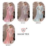HOOR TEX OR 21 PAKISTANI SUITS IN COLOURS