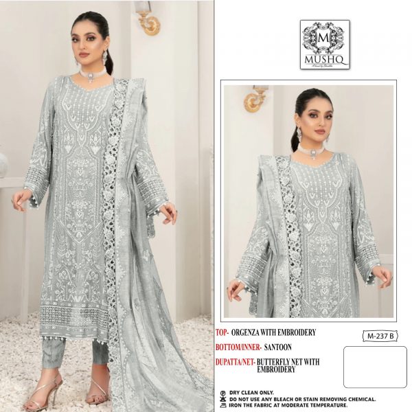MUSHQ M 237 A TO D PAKISTANI SUITS IN INDIA