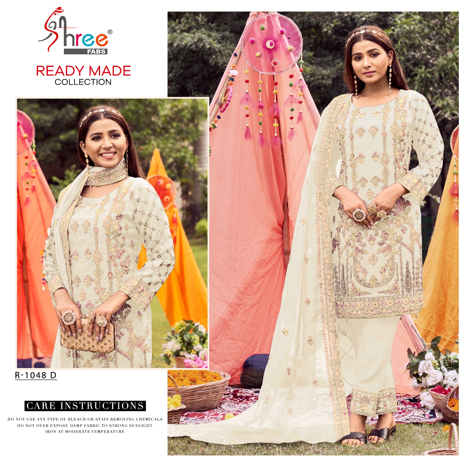 SHREE FABS R 1048 D READYMADE SUITS WHOLESALE