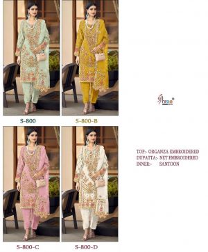 SHREE FABS S 800 PAKISTANI SUITS IN COLOURS