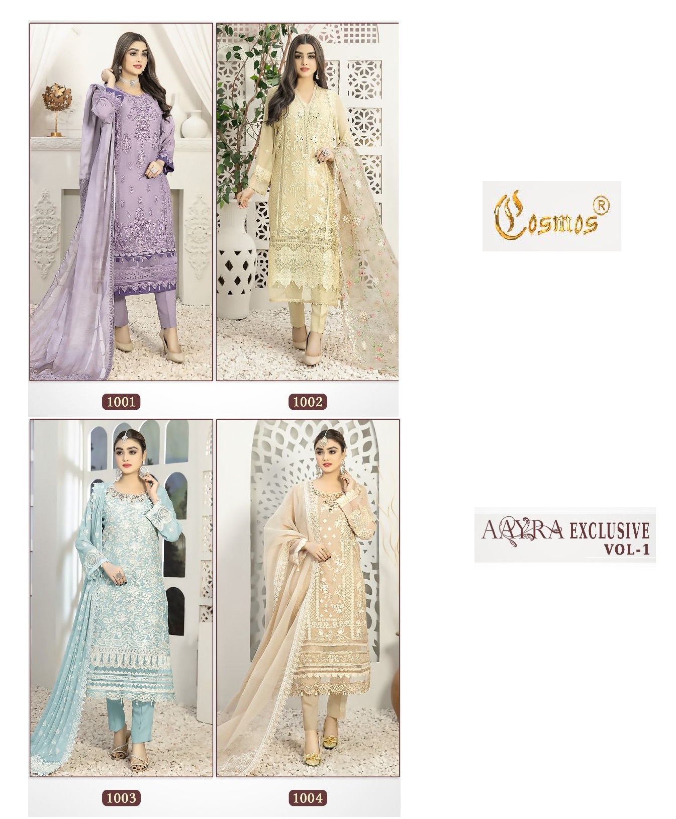 COSMOS 1001 TO 1004 AAYRA EXCLUSIVE  VOL 1 SUITS