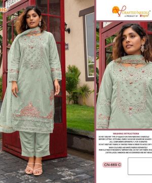 CRAFTED NEEDLE CN 669 C SALWAR SUITS BY FEPIC