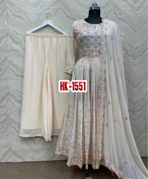 HK 1551 DESIGNER READYMADE GOWN WHOLESALE