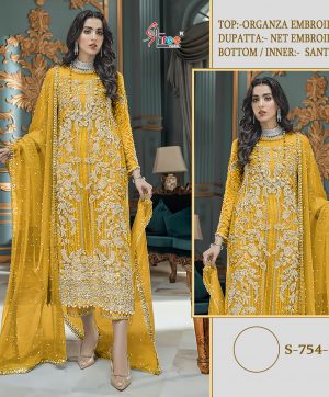 SHREE FABS S 754 D PAKISTANI SUITS IN INDIA