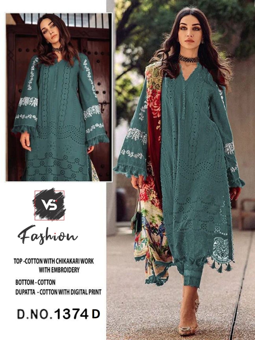 VS FASHION 1374 D PAKISTANI SUITS IN INDIA