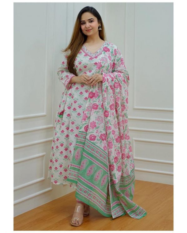 AD WHITE PINK AFGHANI SUITS MANUFACTURER