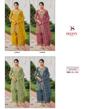 DEEPSY SUITS D 342 A TO D READYMADE PAKISTANI SUITS