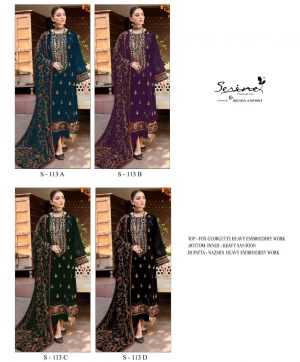 SERINE S 113 A TO D PAKISTANI SUITS IN INDIA