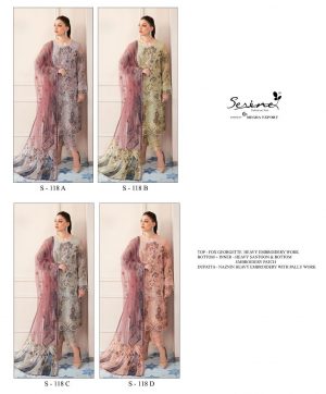 SERINE S 118 A TO D SALWAR SUITS IN INDIA