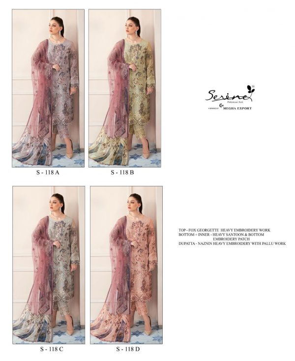 SERINE S 118 A TO D SALWAR SUITS IN INDIA
