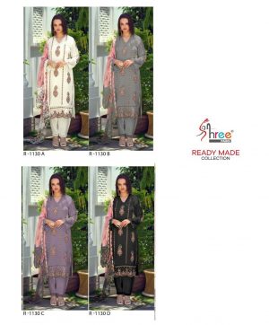 SHREE FABS R 1130 A TO D READYMADE SUITS WHOLESALE