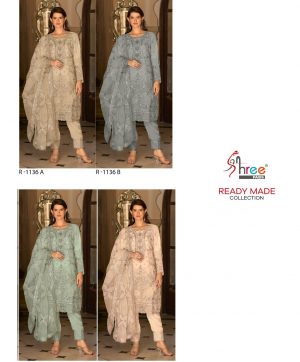 SHREE FABS R 1136 A TO D READYMADE SALWAR SUITS