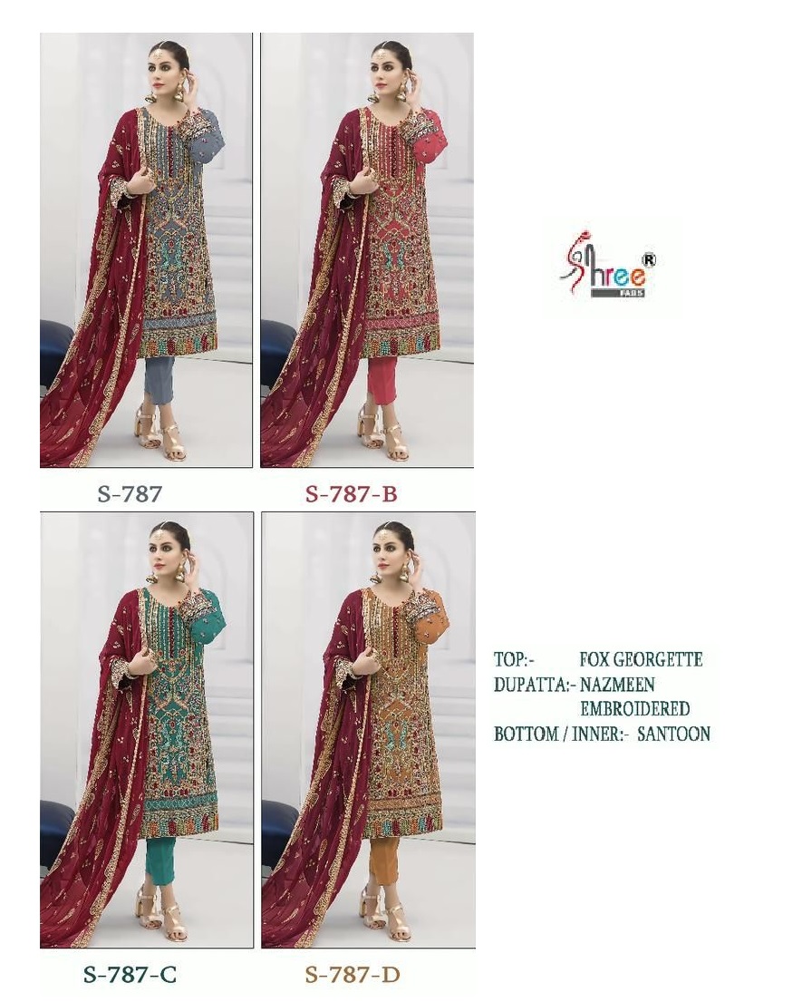 SHREE FABS S 787 SERIES PAKISTANI SUITS IN INDIA